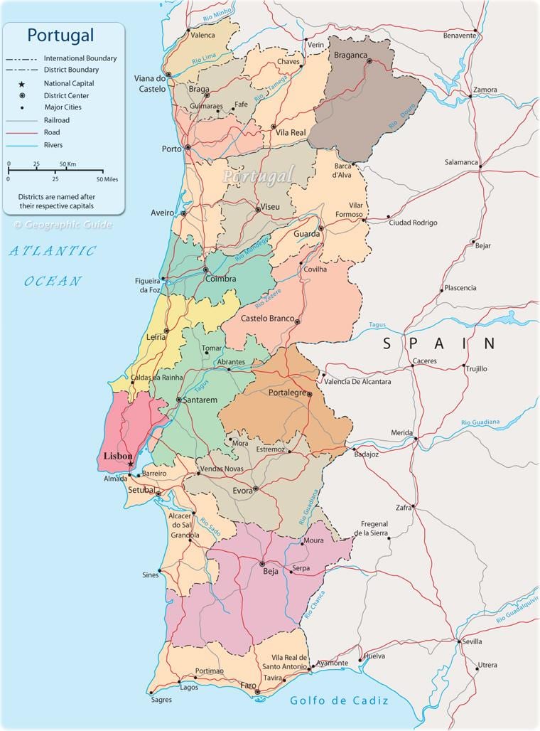 الخارطة السياسية في البرتغال