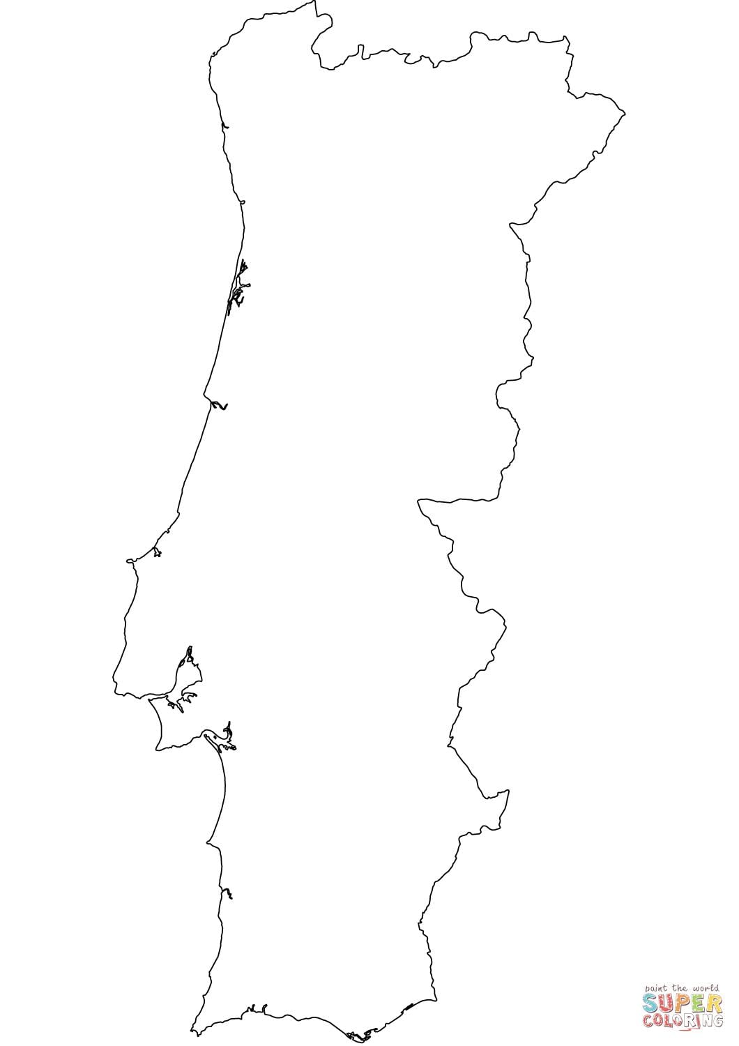 خريطة فارغة من البرتغال