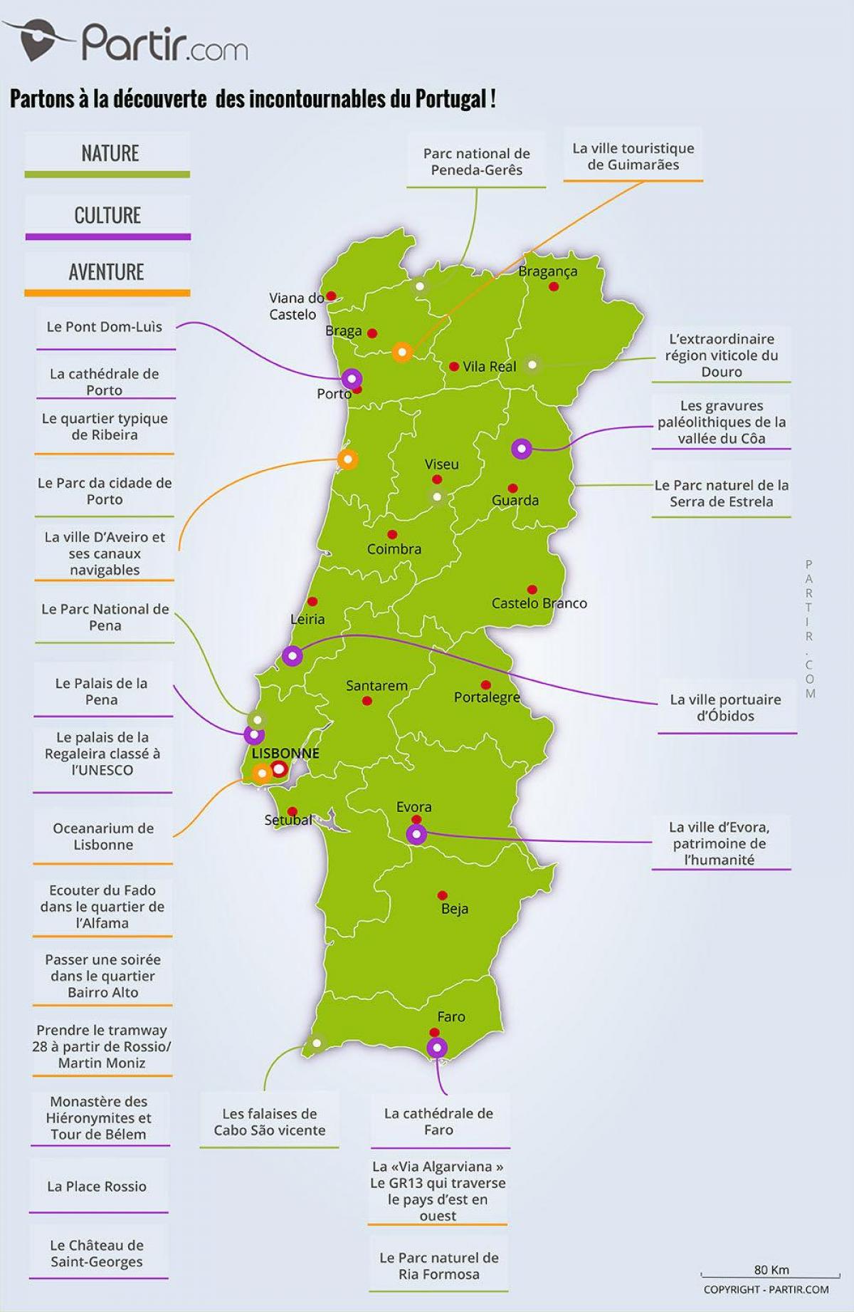 البرتغال المتاحف خريطة