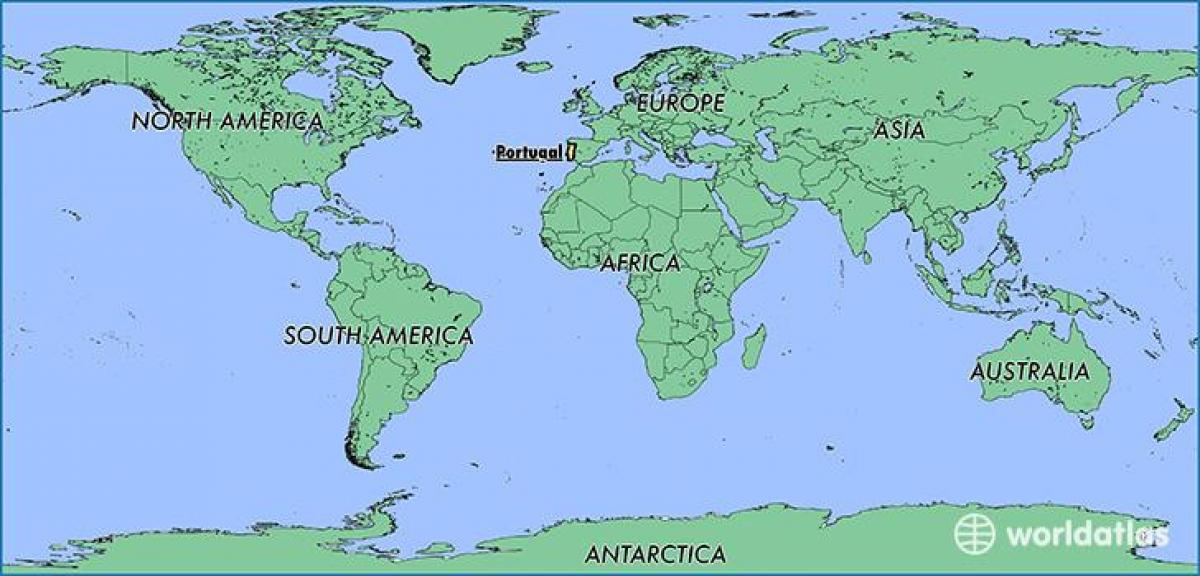 البرتغال على خريطة العالم