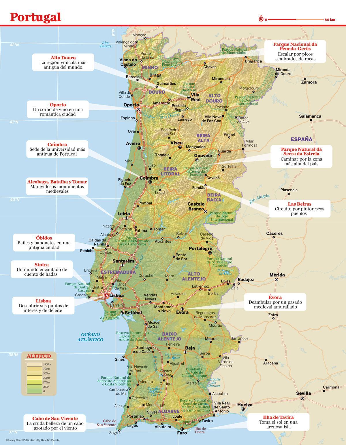 خريطة البرتغال المنتجعات