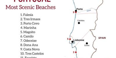 البرتغال خريطة الشاطئ