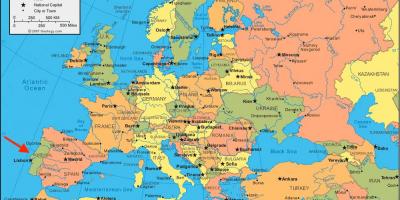 خريطة أوروبا البرتغال